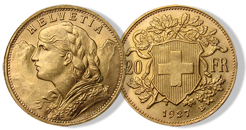 Swiss 20 Franc Gold Coins (1897-1949)