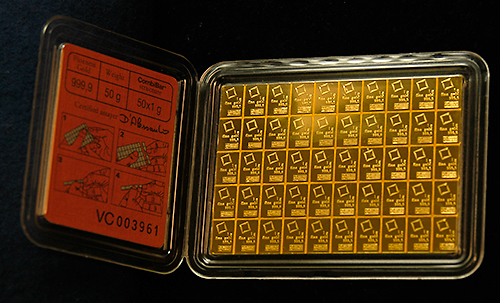 50 Gram Gold Bar- Valcambi Suisse 50 Gram Gold Bar- Valcambi Suisse