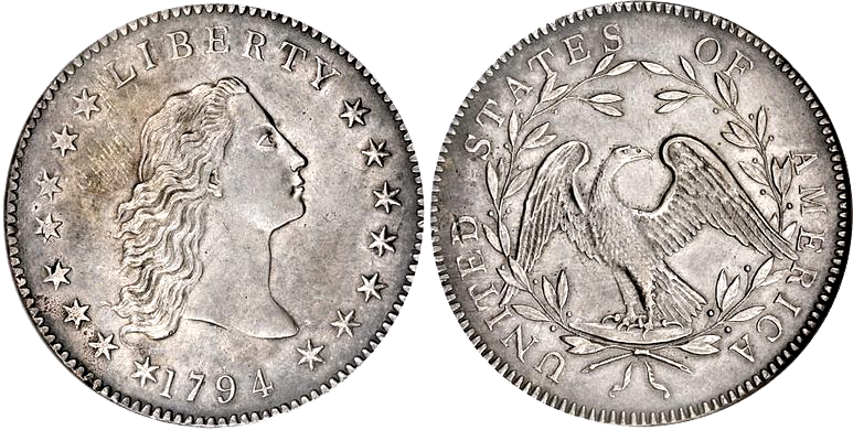 1794 Flowing Hair Silver Dollar