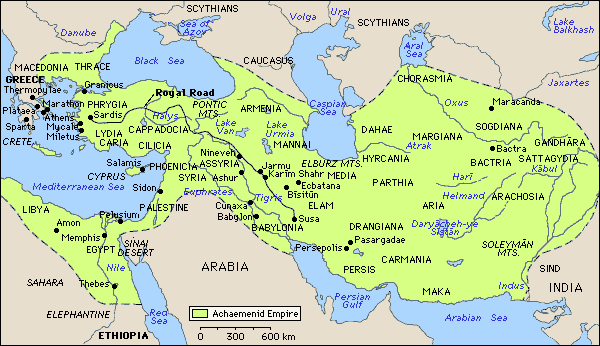 Achaemenid Empire Map Achaemenid Empire Map