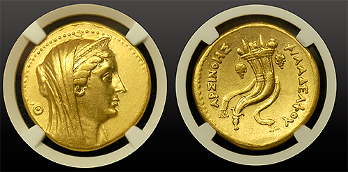 Arsinoe II Gold Octodrachm Arsinoe II Gold Octodrachm