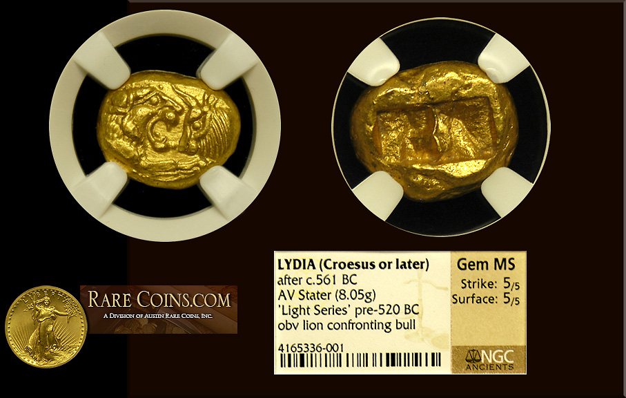 Lydia Gold Stater NGC Gem Mint State