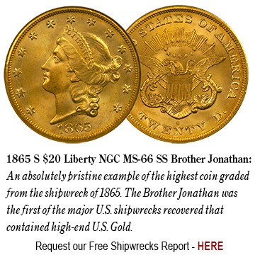 1865 S $20 Liberty NGC MS-66 SS Brother Jonathan