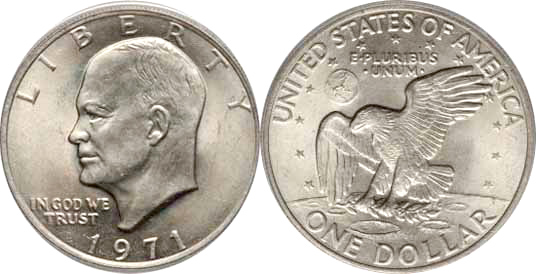 1971 eisenhower dollar