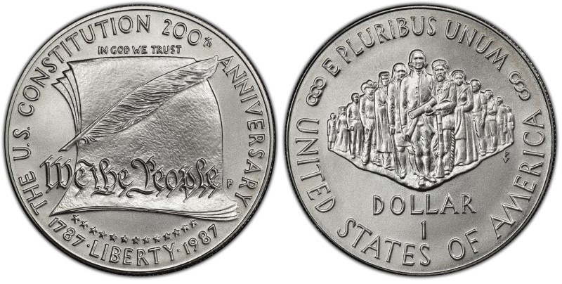 1987 constitution silver dollar