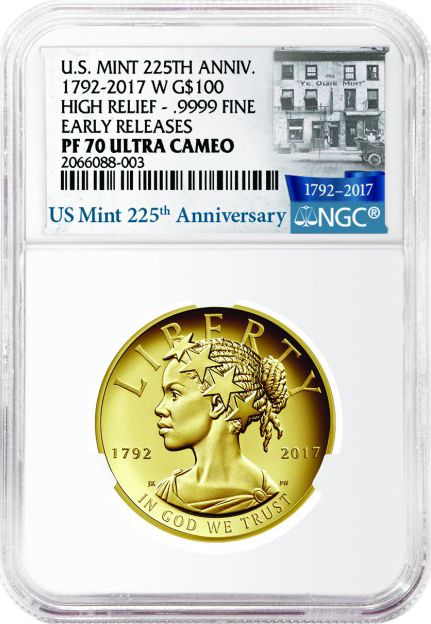 U.S. 225th Anniversary Gold $100 Proof 70 Ultra Cameo