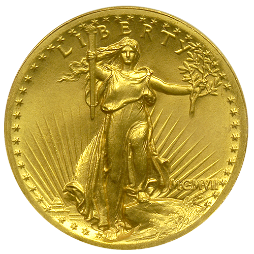 1907 $20 St. Gaudens Obverse