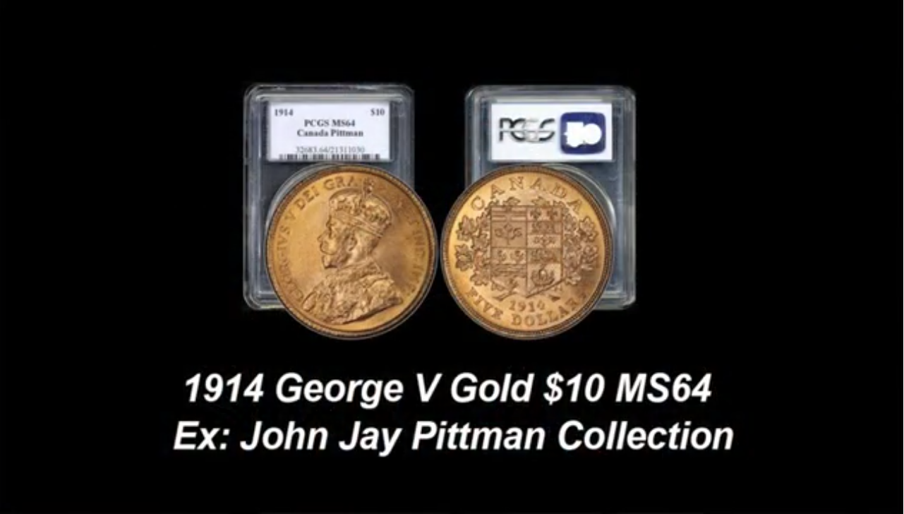 First Canadian Gold Coins sold at auction