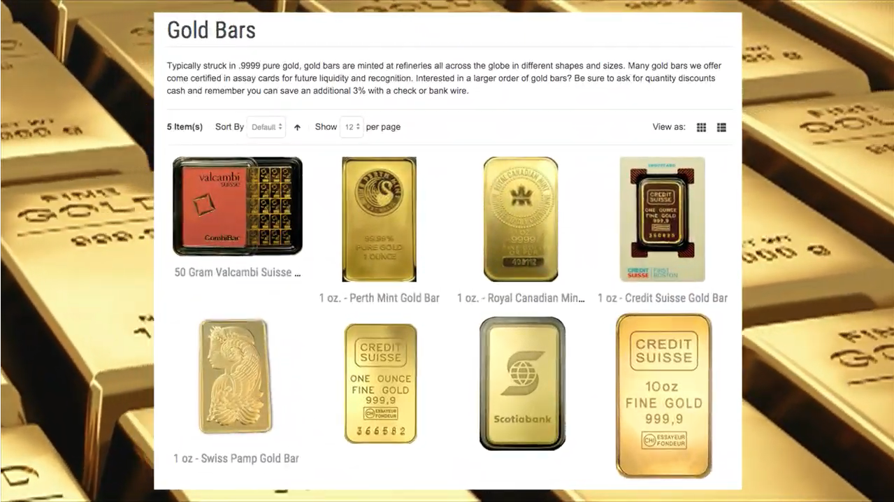 gold bar examples