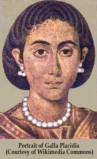 Portrait of Galla Placidia (Courtesy of Wikimedia Commons)